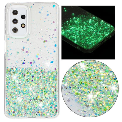 For Samsung Galaxy A23 4G / A23 5G (Global Version) Glow In The Dark Epoxy TPU Glitter Sparkle Phone Cover