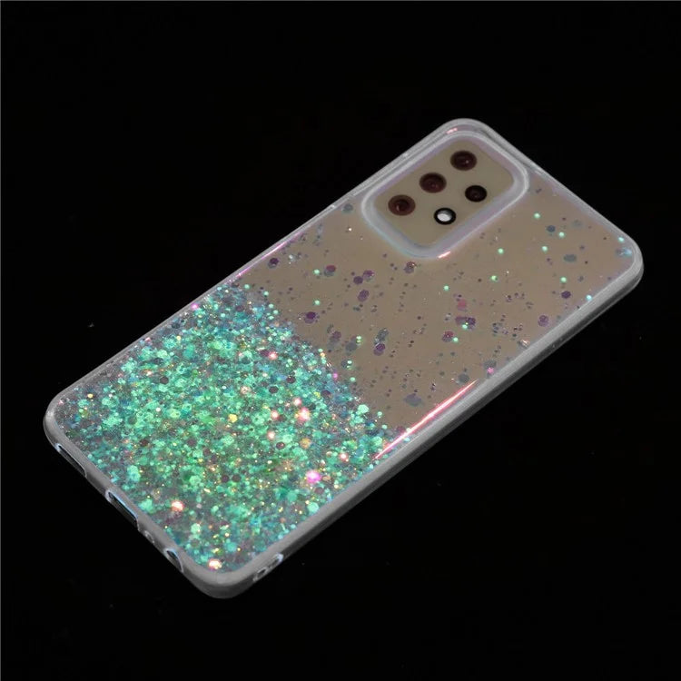 For Samsung Galaxy A23 4G / A23 5G (Global Version) Glow In The Dark Epoxy TPU Glitter Sparkle Phone Cover