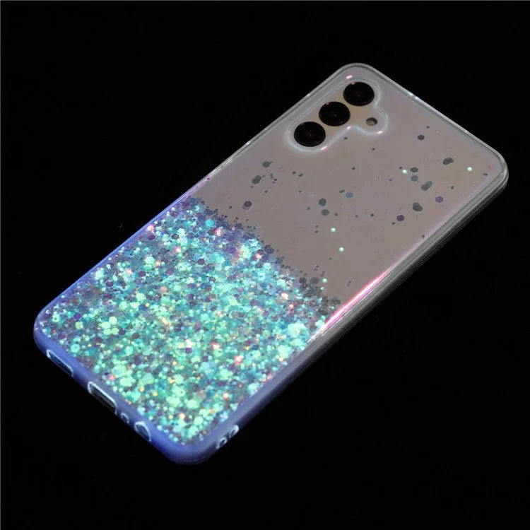 For Samsung Galaxy A15 5G Soft TPU Case Glitter Sparkle Epoxy Glow In The Dark Phone Cover