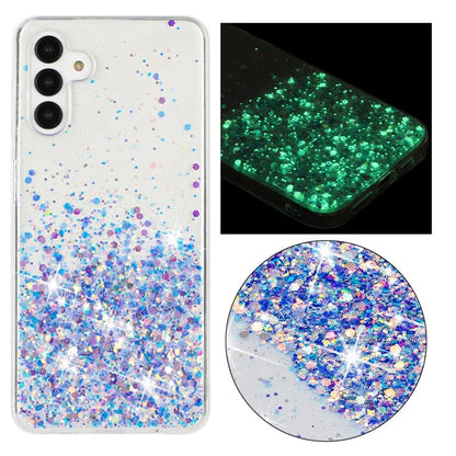 For Samsung Galaxy A15 5G Soft TPU Case Glitter Sparkle Epoxy Glow In The Dark Phone Cover