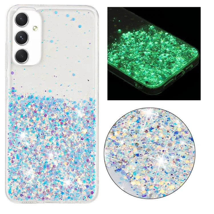 For Samsung Galaxy A05s 4G Luminous Phone Cover Epoxy Glitter Sparkle TPU Phone Case