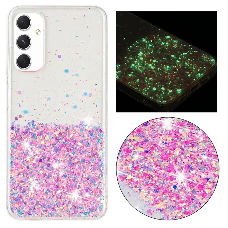 For Samsung Galaxy A05s 4G Luminous Phone Cover Epoxy Glitter Sparkle TPU Phone Case