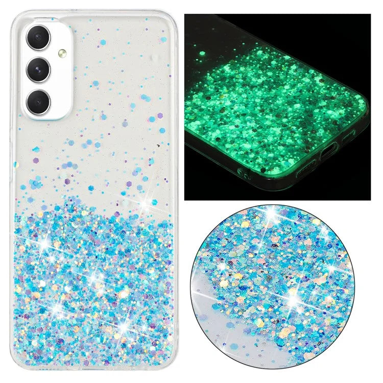 For Samsung Galaxy A05s 4G Luminous Phone Cover Epoxy Glitter Sparkle TPU Phone Case