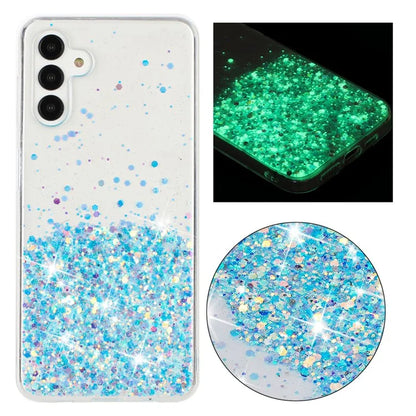For Samsung Galaxy A04s 4G (164.7 x 76.7 x 9.1 mm) / A13 5G Case Glitter Sparkle Epoxy TPU Glow In The Dark Phone Cover