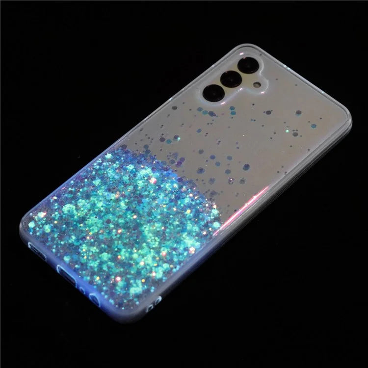 For Samsung Galaxy A04s 4G (164.7 x 76.7 x 9.1 mm) / A13 5G Case Glitter Sparkle Epoxy TPU Glow In The Dark Phone Cover