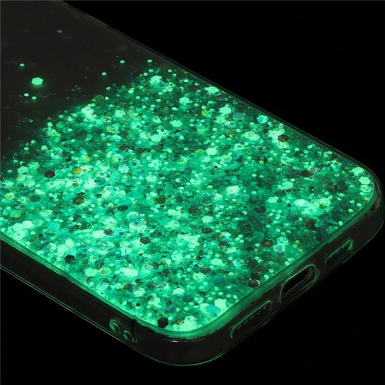For Samsung Galaxy A04s 4G (164.7 x 76.7 x 9.1 mm) / A13 5G Case Glitter Sparkle Epoxy TPU Glow In The Dark Phone Cover