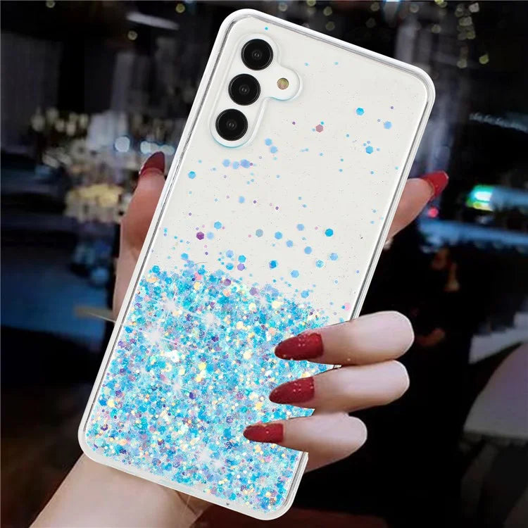 For Samsung Galaxy A04s 4G (164.7 x 76.7 x 9.1 mm) / A13 5G Case Glitter Sparkle Epoxy TPU Glow In The Dark Phone Cover