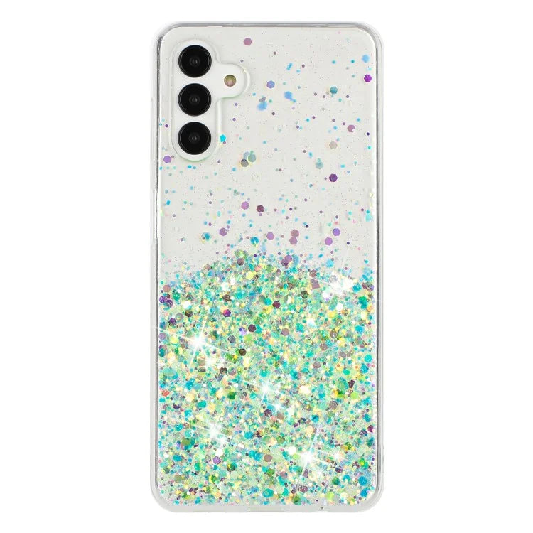 For Samsung Galaxy A04s 4G (164.7 x 76.7 x 9.1 mm) / A13 5G Case Glitter Sparkle Epoxy TPU Glow In The Dark Phone Cover
