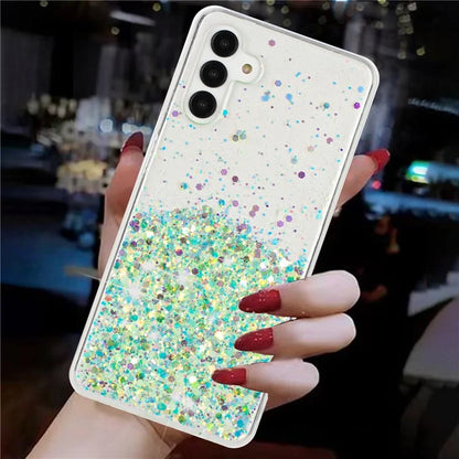 For Samsung Galaxy A04s 4G (164.7 x 76.7 x 9.1 mm) / A13 5G Case Glitter Sparkle Epoxy TPU Glow In The Dark Phone Cover