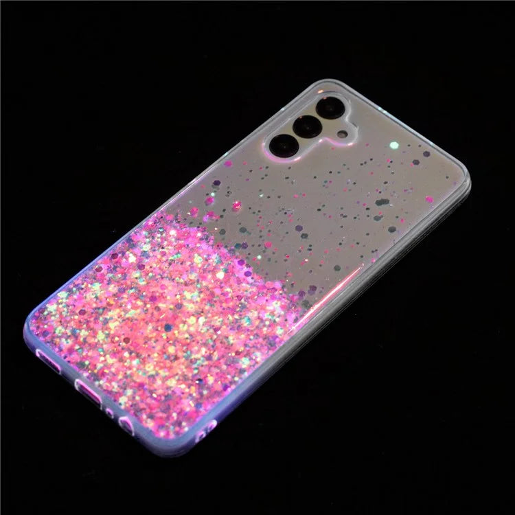 For Samsung Galaxy A04s 4G (164.7 x 76.7 x 9.1 mm) / A13 5G Case Glitter Sparkle Epoxy TPU Glow In The Dark Phone Cover