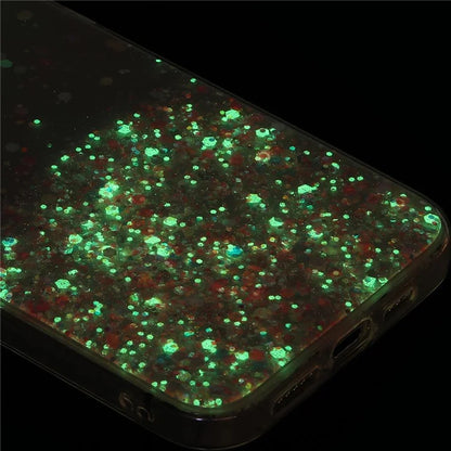 For Samsung Galaxy A04s 4G (164.7 x 76.7 x 9.1 mm) / A13 5G Case Glitter Sparkle Epoxy TPU Glow In The Dark Phone Cover