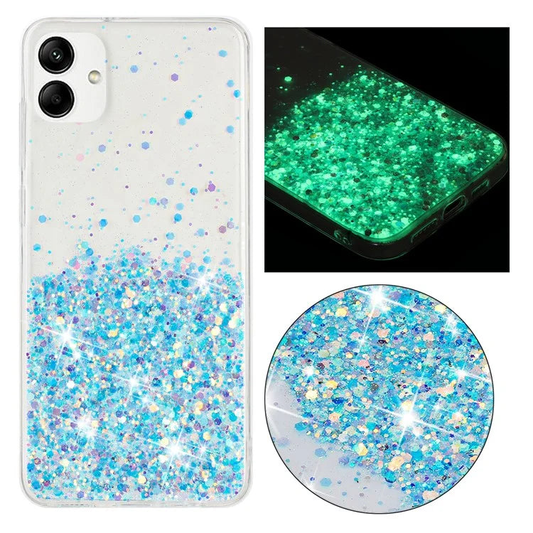 For Samsung Galaxy A05 4G Phone Case Sparkle Luminous Epoxy TPU Back Cover