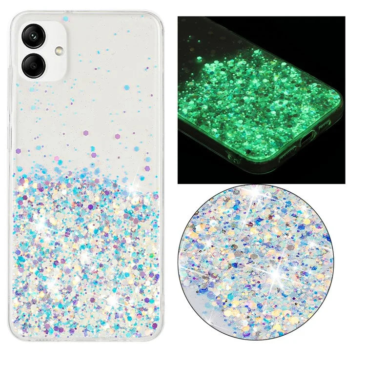 For Samsung Galaxy A05 4G Phone Case Sparkle Luminous Epoxy TPU Back Cover
