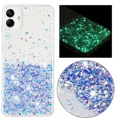 For Samsung Galaxy A05 4G Phone Case Sparkle Luminous Epoxy TPU Back Cover