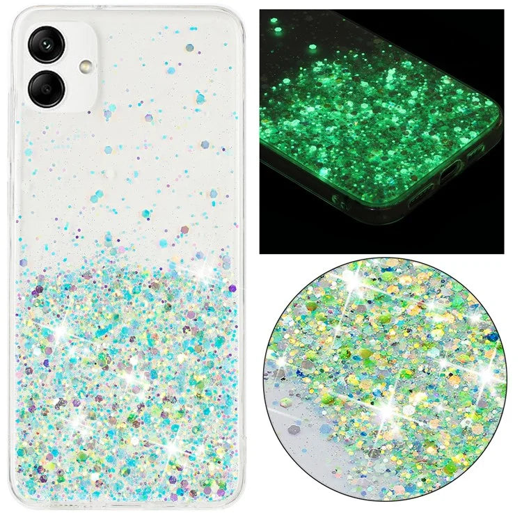 For Samsung Galaxy A05 4G Phone Case Sparkle Luminous Epoxy TPU Back Cover