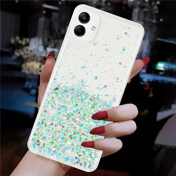 For Samsung Galaxy A05 4G Phone Case Sparkle Luminous Epoxy TPU Back Cover