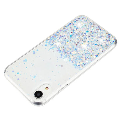 For iPhone XR Shockproof Phone Case Epoxy Glitter Sparkle Luminous TPU Phone Cover