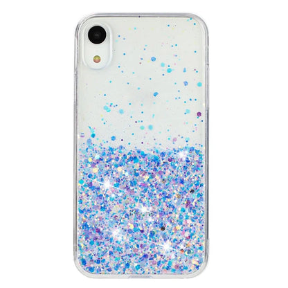 For iPhone XR Shockproof Phone Case Epoxy Glitter Sparkle Luminous TPU Phone Cover