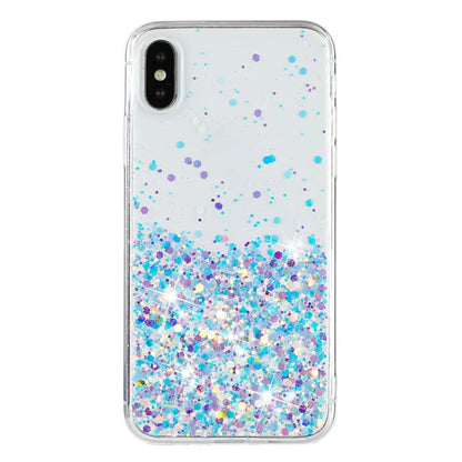 For iPhone XS Max 6.5 inch Epoxy TPU Cover Luminous Sequins Phone Case