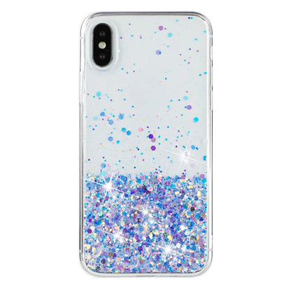 For iPhone XS Max 6.5 inch Epoxy TPU Cover Luminous Sequins Phone Case