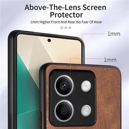 D2 for Xiaomi Redmi Note 13 4G Case Card Slots Retro Leather Coated TPU Kickstand Cover
