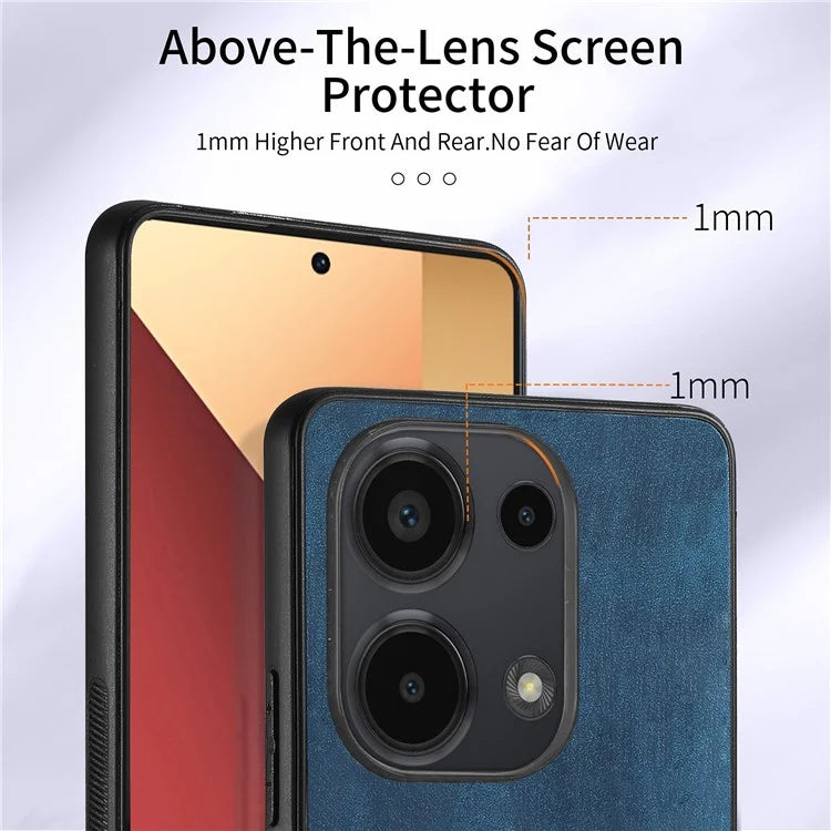 D2 for Xiaomi Redmi Note 13 Pro 4G / Poco M6 Pro 4G Case Card Slots Retro PU+TPU Cover with Kickstand
