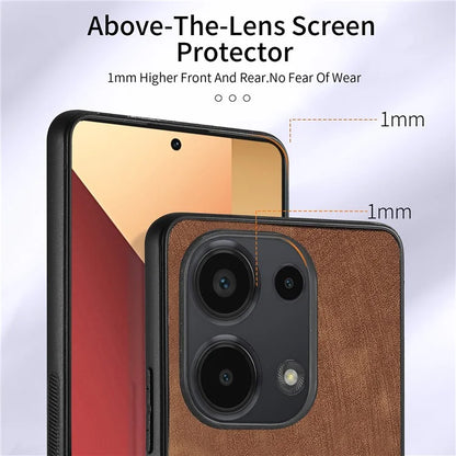 D2 for Xiaomi Redmi Note 13 Pro 4G / Poco M6 Pro 4G Case Card Slots Retro PU+TPU Cover with Kickstand
