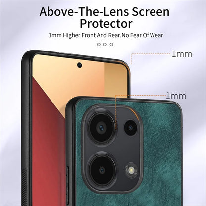 D2 for Xiaomi Redmi Note 13 Pro 4G / Poco M6 Pro 4G Case Card Slots Retro PU+TPU Cover with Kickstand