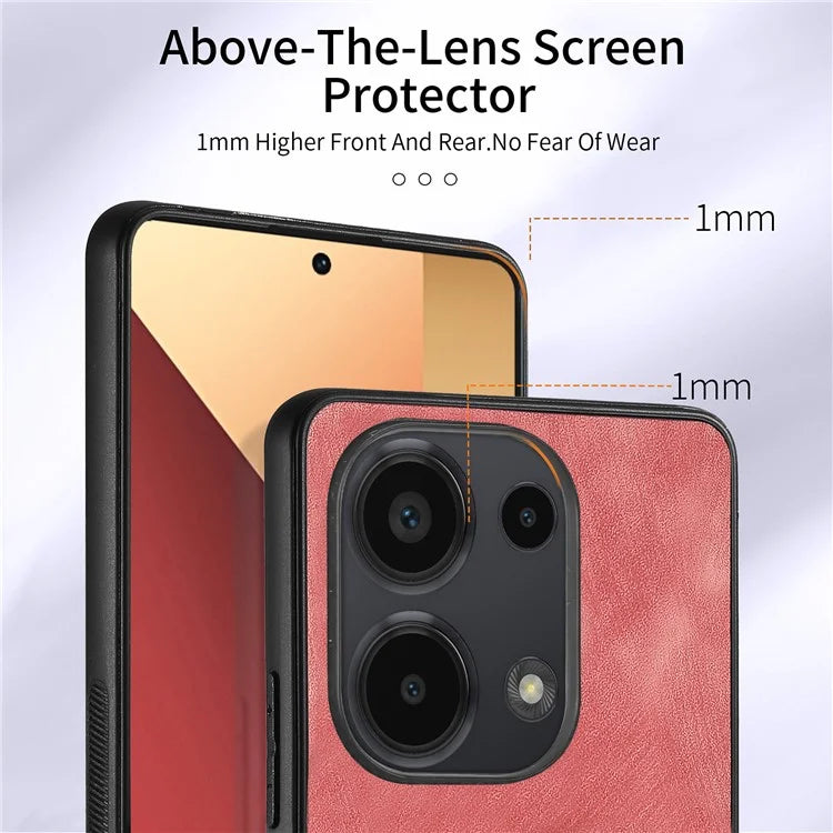 D2 for Xiaomi Redmi Note 13 Pro 4G / Poco M6 Pro 4G Case Card Slots Retro PU+TPU Cover with Kickstand