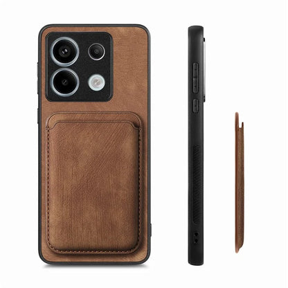 D12 For Xiaomi Redmi Note 13 Pro 5G / Poco X6 5G Magnetic Card Holder Case Vintage Phone Leather Cover