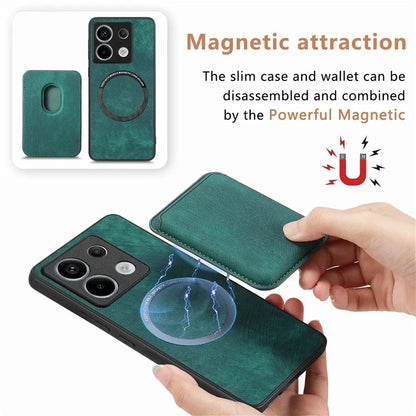 D12 For Xiaomi Redmi Note 13 Pro 5G / Poco X6 5G Magnetic Card Holder Case Vintage Phone Leather Cover
