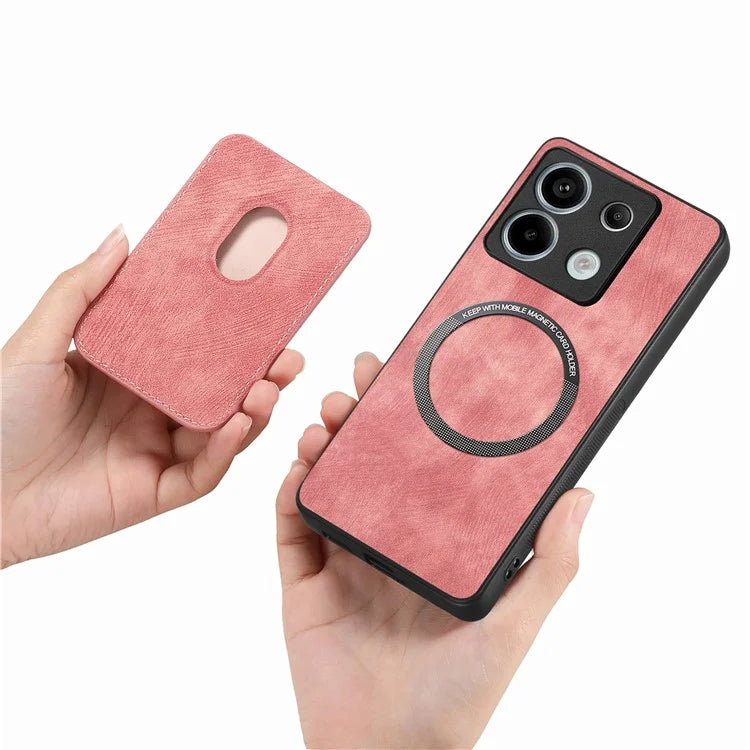 D12 For Xiaomi Redmi Note 13 Pro 5G / Poco X6 5G Magnetic Card Holder Case Vintage Phone Leather Cover