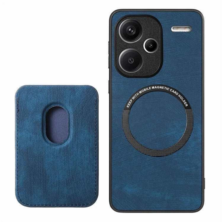 D12 For Xiaomi Redmi Note 13 Pro+ 5G Case Leather Vintage Phone Cover with Magnetic Card Holder