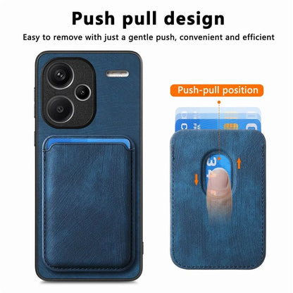D12 For Xiaomi Redmi Note 13 Pro+ 5G Case Leather Vintage Phone Cover with Magnetic Card Holder