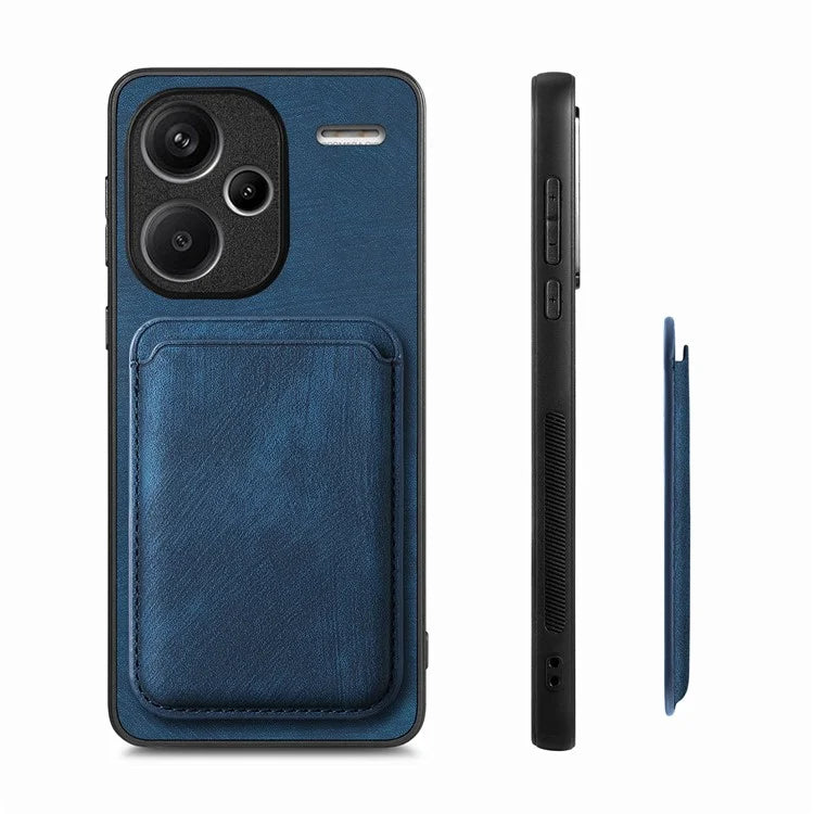 D12 For Xiaomi Redmi Note 13 Pro+ 5G Case Leather Vintage Phone Cover with Magnetic Card Holder