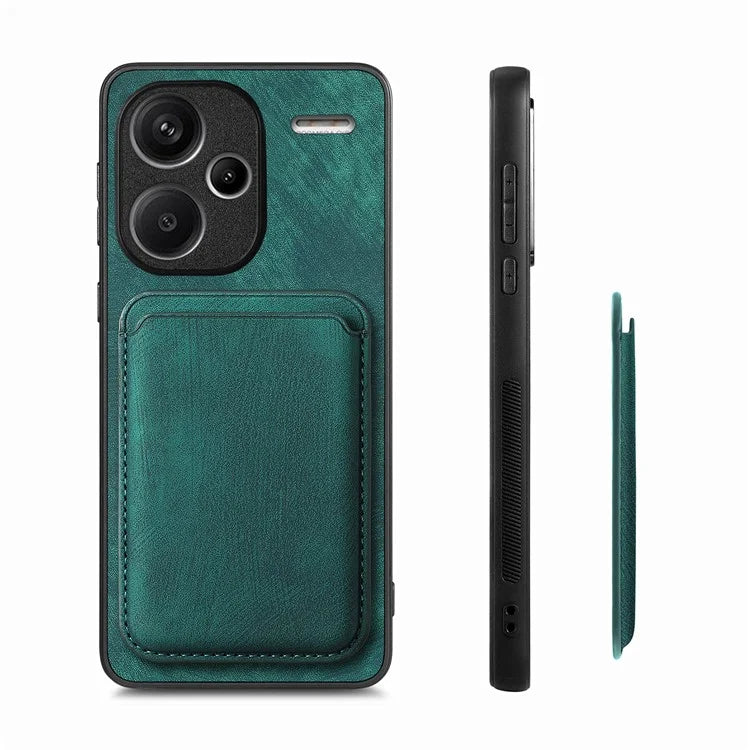 D12 For Xiaomi Redmi Note 13 Pro+ 5G Case Leather Vintage Phone Cover with Magnetic Card Holder