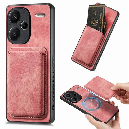 D12 For Xiaomi Redmi Note 13 Pro+ 5G Case Leather Vintage Phone Cover with Magnetic Card Holder