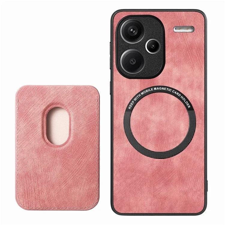 D12 For Xiaomi Redmi Note 13 Pro+ 5G Case Leather Vintage Phone Cover with Magnetic Card Holder