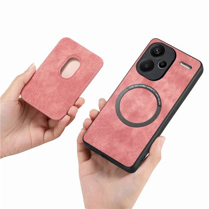 D12 For Xiaomi Redmi Note 13 Pro+ 5G Case Leather Vintage Phone Cover with Magnetic Card Holder