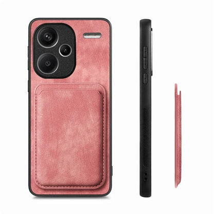 D12 For Xiaomi Redmi Note 13 Pro+ 5G Case Leather Vintage Phone Cover with Magnetic Card Holder