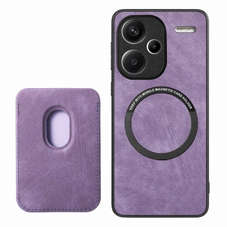 D12 For Xiaomi Redmi Note 13 Pro+ 5G Case Leather Vintage Phone Cover with Magnetic Card Holder