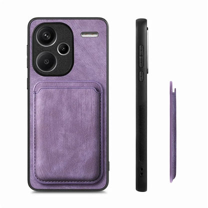 D12 For Xiaomi Redmi Note 13 Pro+ 5G Case Leather Vintage Phone Cover with Magnetic Card Holder