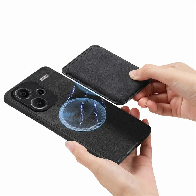 D12 For Xiaomi Redmi Note 13 Pro+ 5G Case Leather Vintage Phone Cover with Magnetic Card Holder