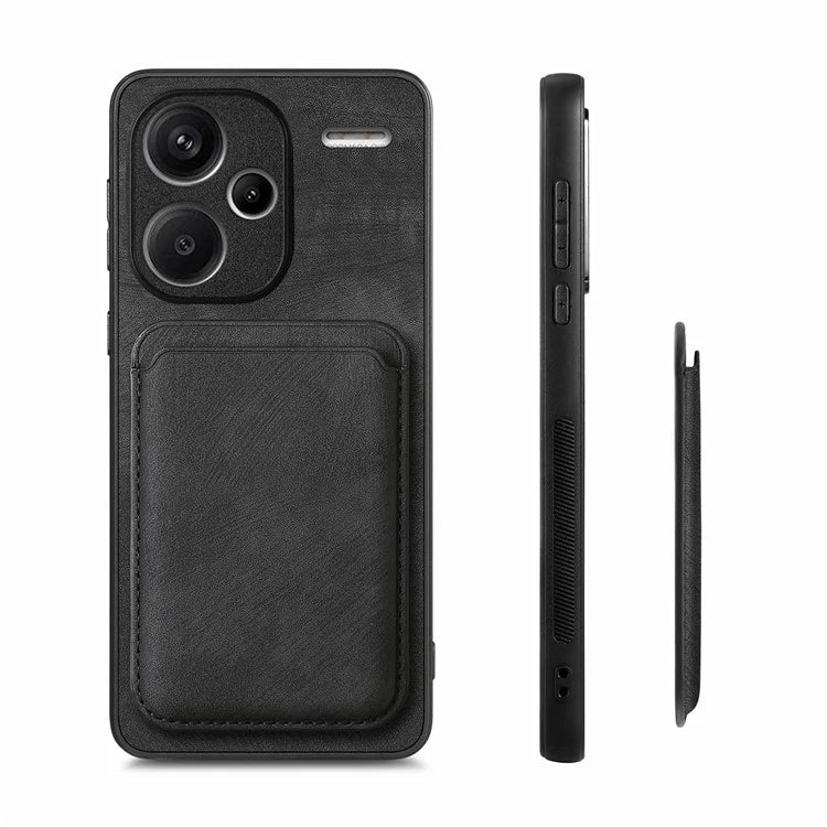 D12 For Xiaomi Redmi Note 13 Pro+ 5G Case Leather Vintage Phone Cover with Magnetic Card Holder