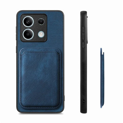 D12 For Xiaomi Redmi Note 13 5G Phone Case Magnetic Card Holder Vintage Leather Cover