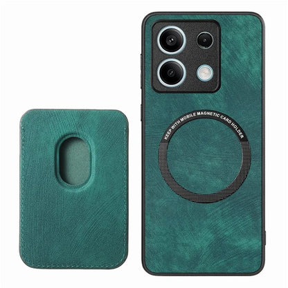 D12 For Xiaomi Redmi Note 13 5G Phone Case Magnetic Card Holder Vintage Leather Cover