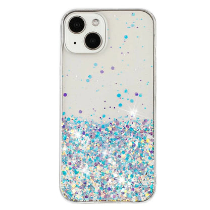 For iPhone 13 6.1 inch Cell Phone Cases Epoxy TPU Glitter Sparkle Luminous Phone Cover