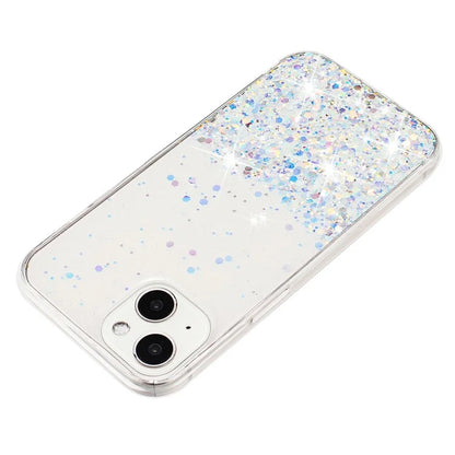For iPhone 13 6.1 inch Cell Phone Cases Epoxy TPU Glitter Sparkle Luminous Phone Cover
