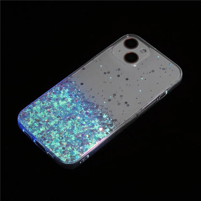For iPhone 13 6.1 inch Cell Phone Cases Epoxy TPU Glitter Sparkle Luminous Phone Cover