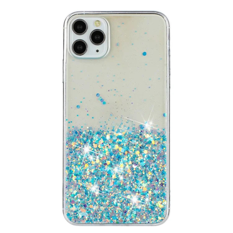 Back Case for iPhone 11 Pro Max Glow In The Dark Epoxy TPU Glitter Sparkle Mobile Phone Cover